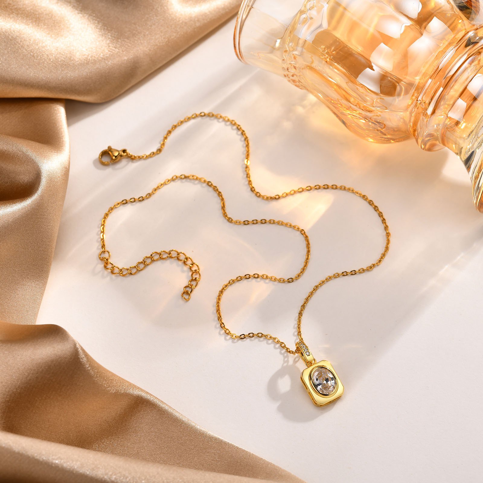WP490 - Gold White Necklace Pendant for Women — image 4