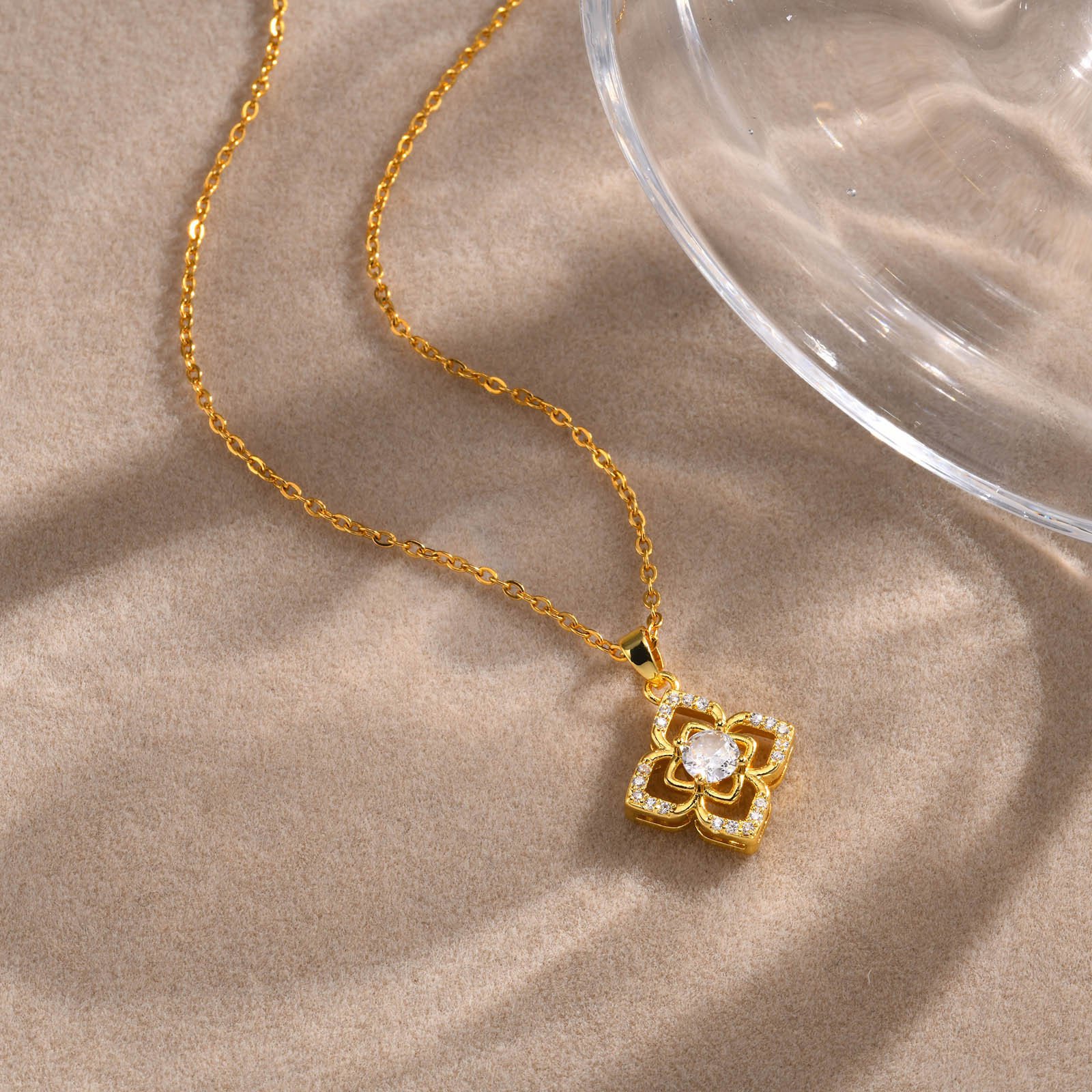 WP495 - Golden Necklace Pendant for Women