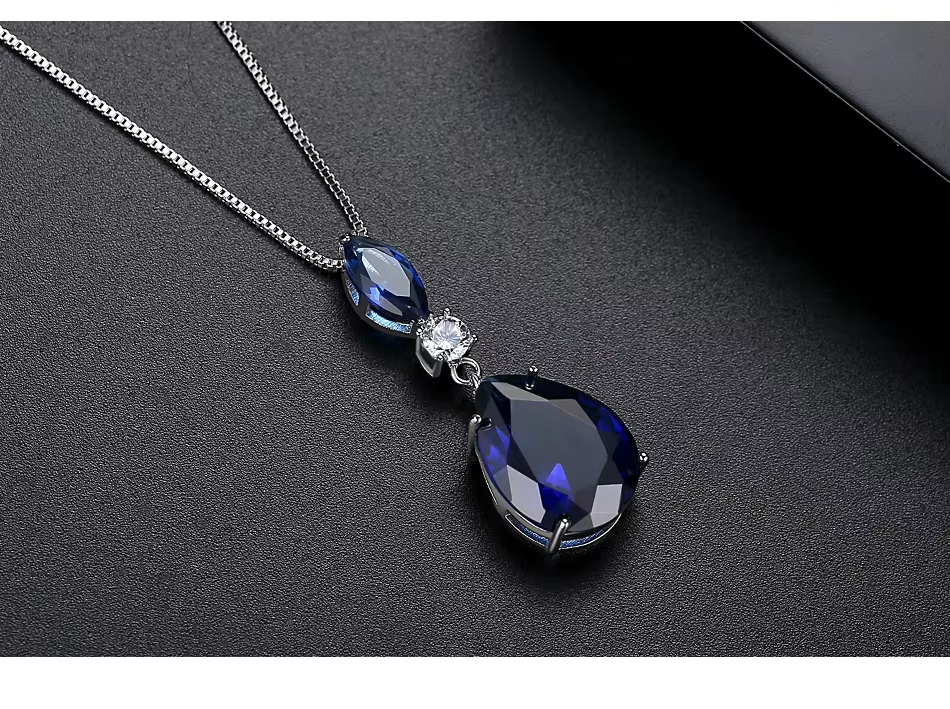 WP552- Blue Women Necklace Pendant — image 3