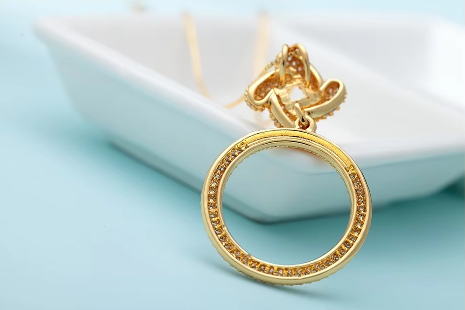 WP557- Gold Women Necklace Pendant — image 4