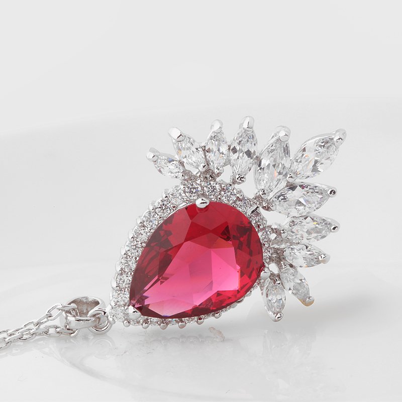 WP623 - Red Women Necklace Pendant