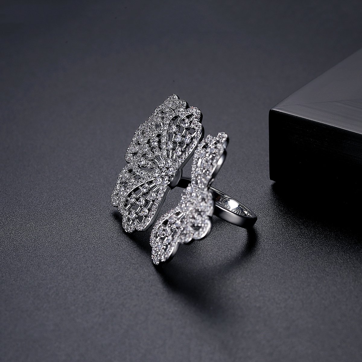 WR374 Silver Luxury Ring for Women (Adjustable Ring) — image 5