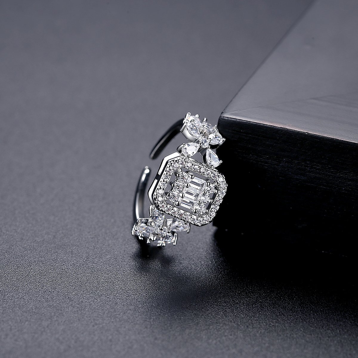 WR399 Silver Luxury Ring for Women (Adjustable Ring)