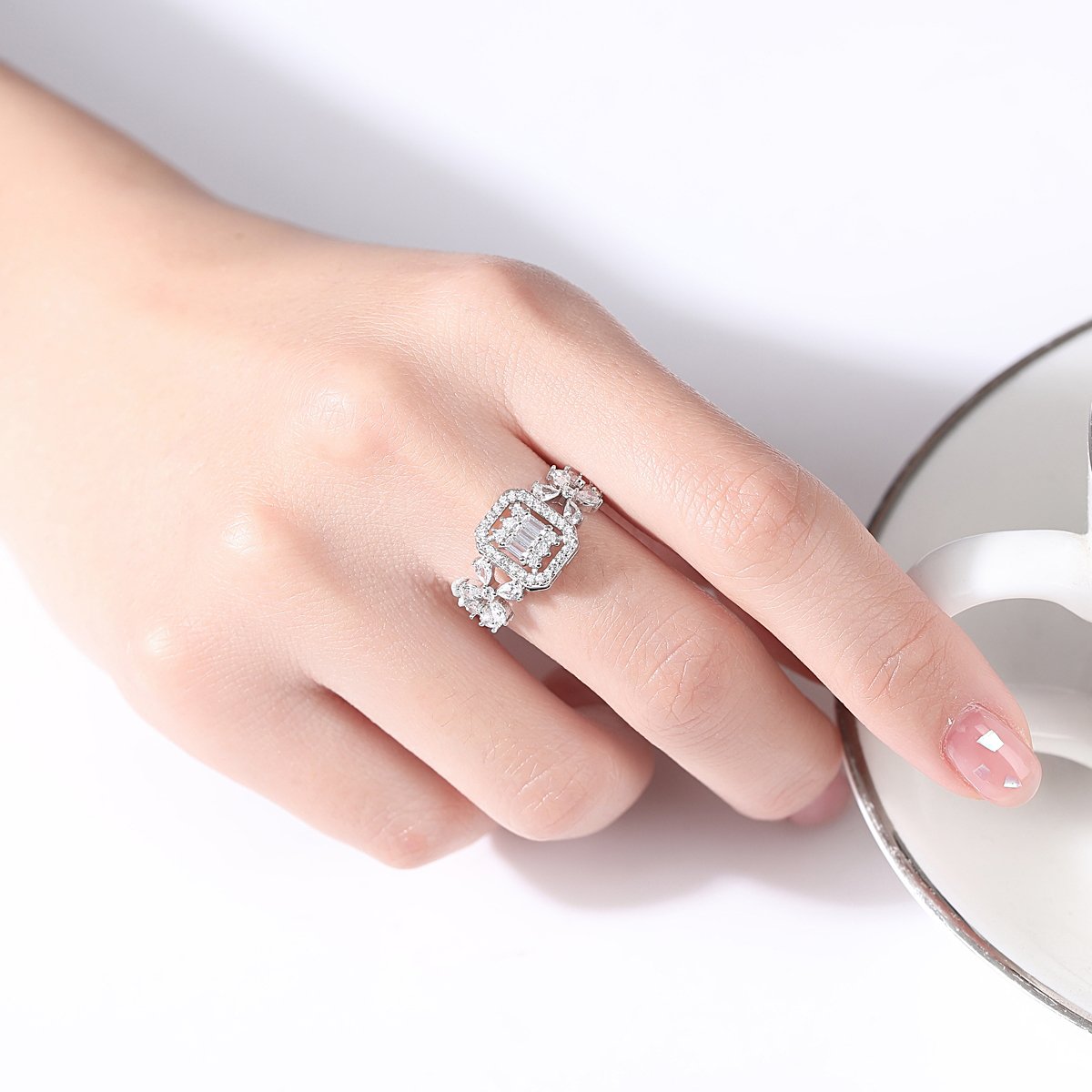 WR399 Silver Luxury Ring for Women (Adjustable Ring) — image 4