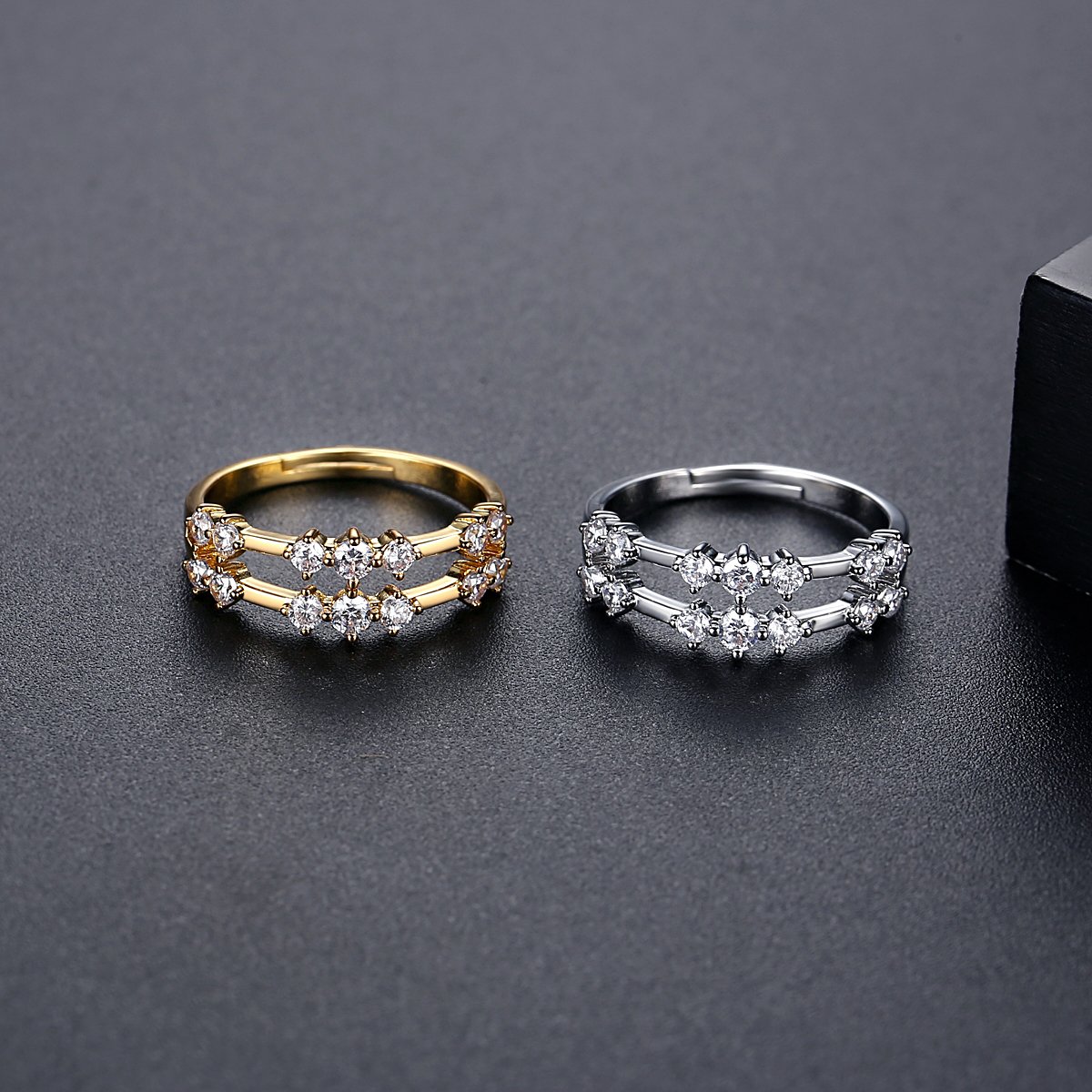 WR404 Silver Luxury Ring for Women (Adjustable Ring) — image 6