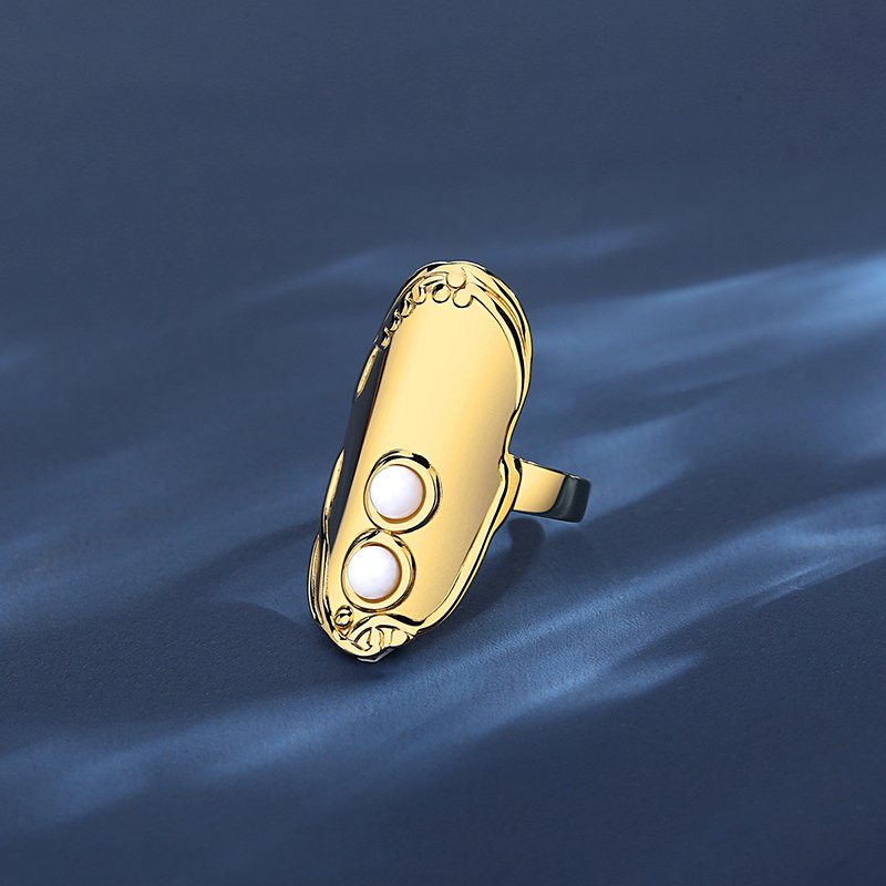 WR443 Adjustable Golden Luxury Ring for Women — image 3