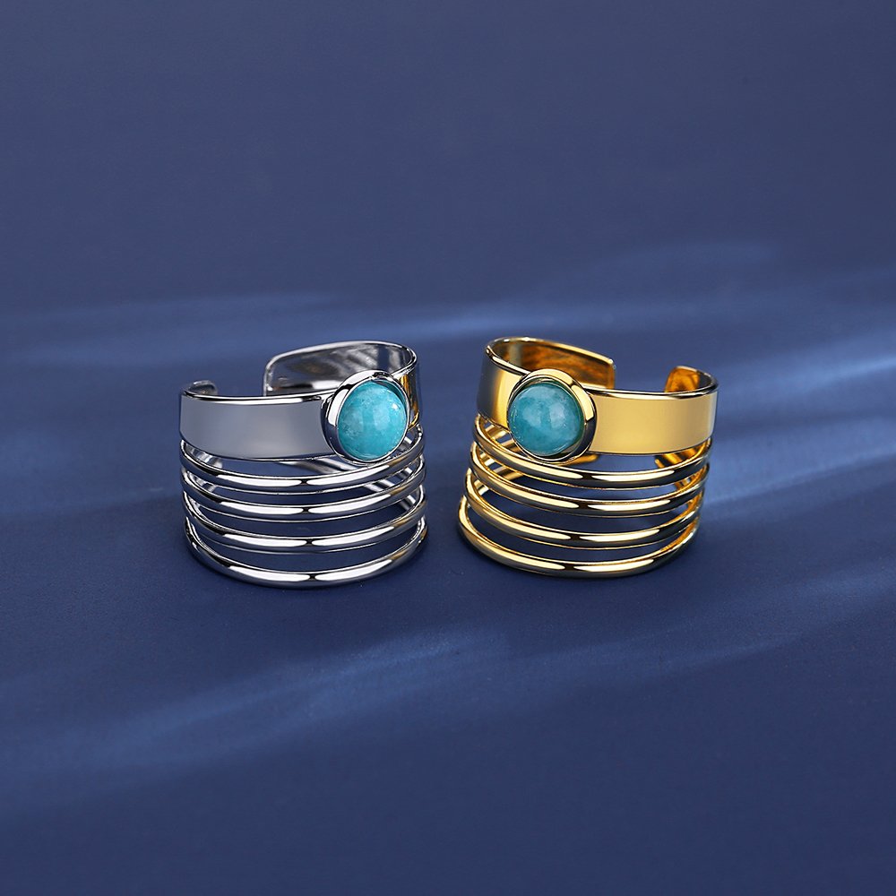 WR448 Adjustable Silver Luxury Ring for Women — image 3