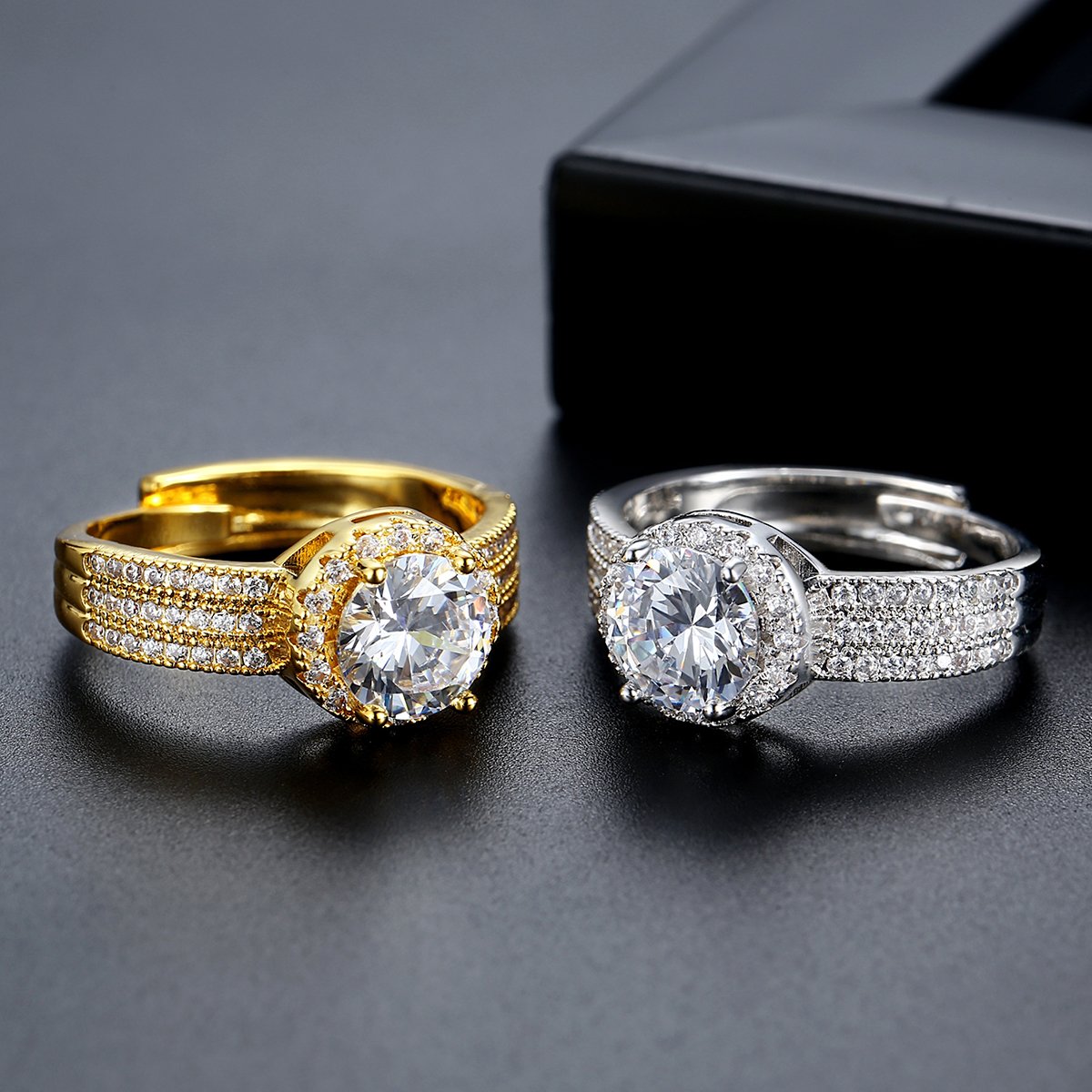 WR474 Silver Luxury Ring for Women (Adjustable Ring)