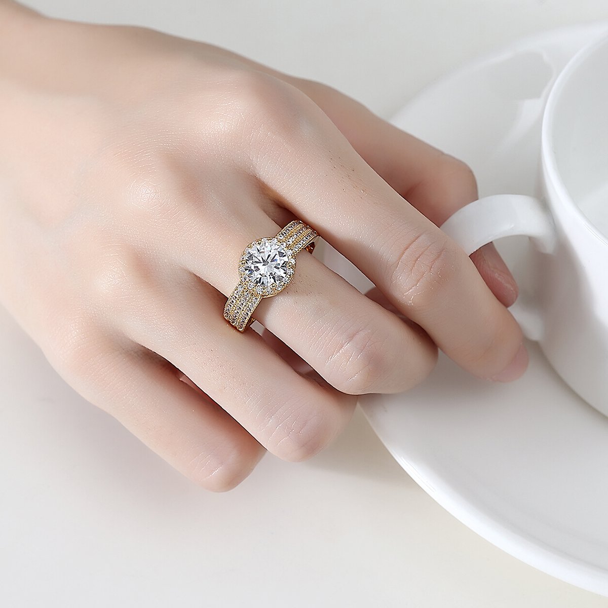 WR474 Silver Luxury Ring for Women (Adjustable Ring) — image 3