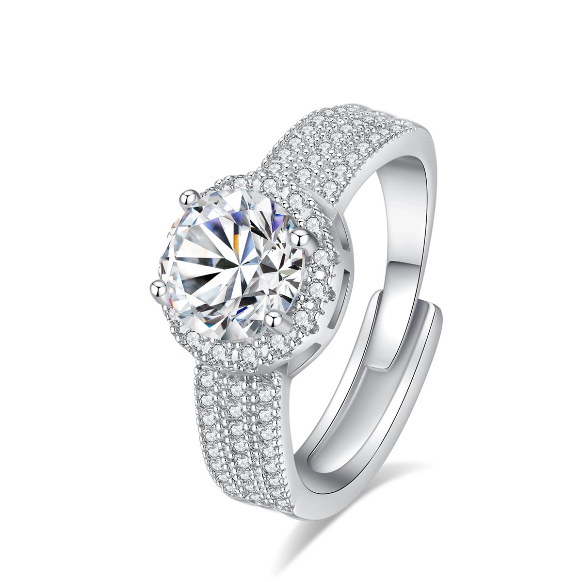 WR474 Silver Luxury Ring for Women (Adjustable Ring) — image 4