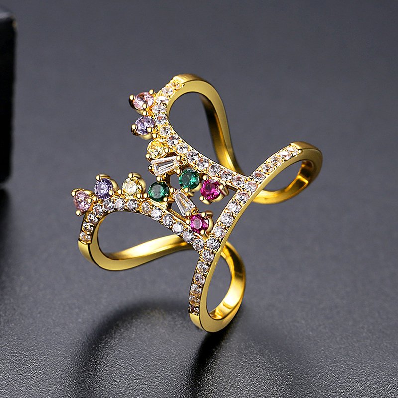 WR493 Golden Luxury Ring for Women (Adjustable Ring)