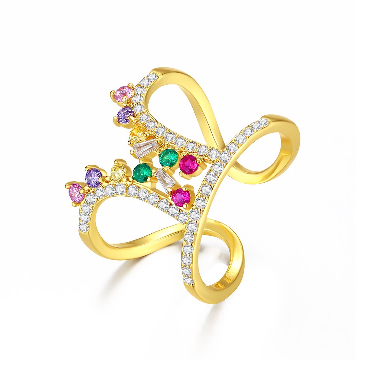 WR493 Golden Luxury Ring for Women (Adjustable Ring) — image 4