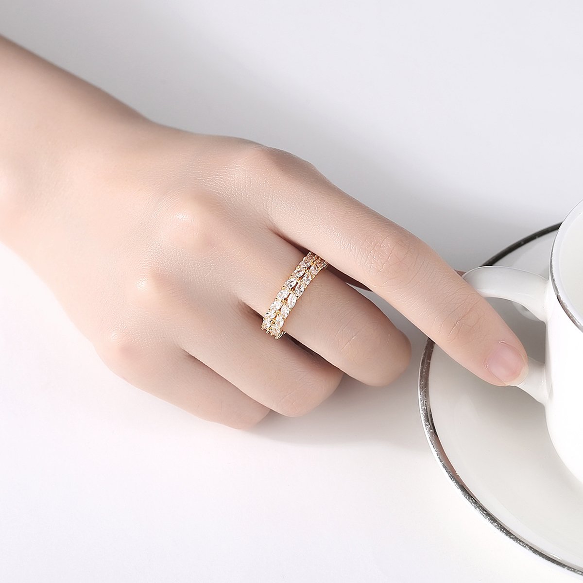 WR496 Silver Luxury Ring for Women (Adjustable Ring) — image 5