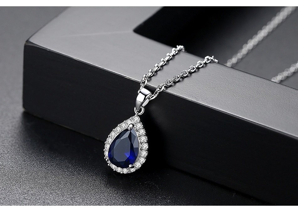 WS148 - Blue Pendant and Earring Set For Women — image 3