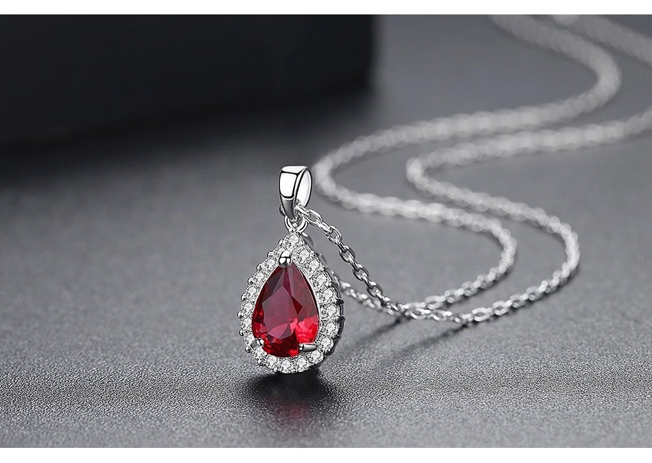 WS148 - Red Pendant and Earring Set For Women — image 6