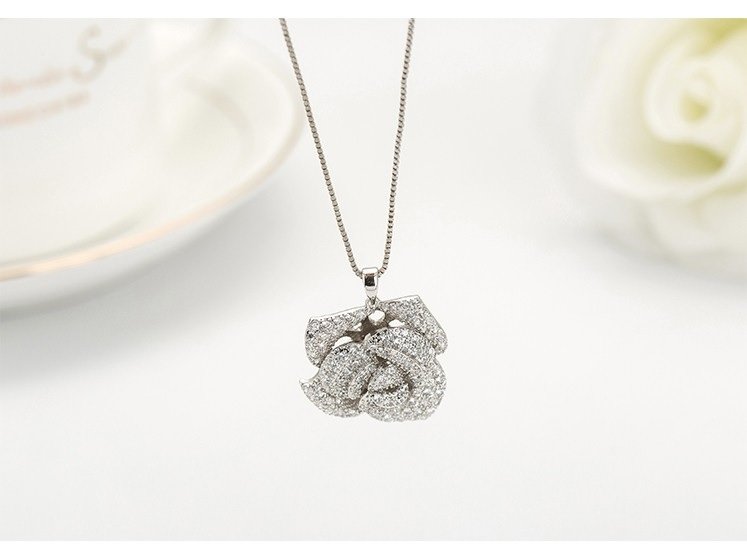 WS150- Rose Gold Pendant and Earring Set for women — image 7