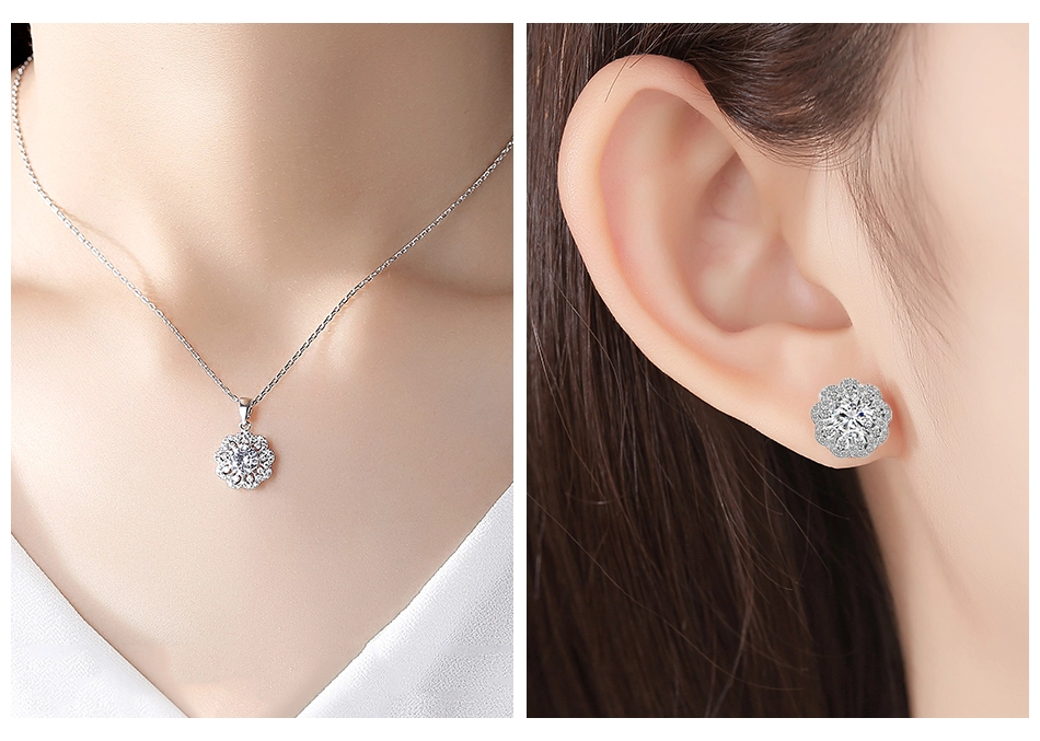 WS167- White Pendant and Earring Set for Women — image 6