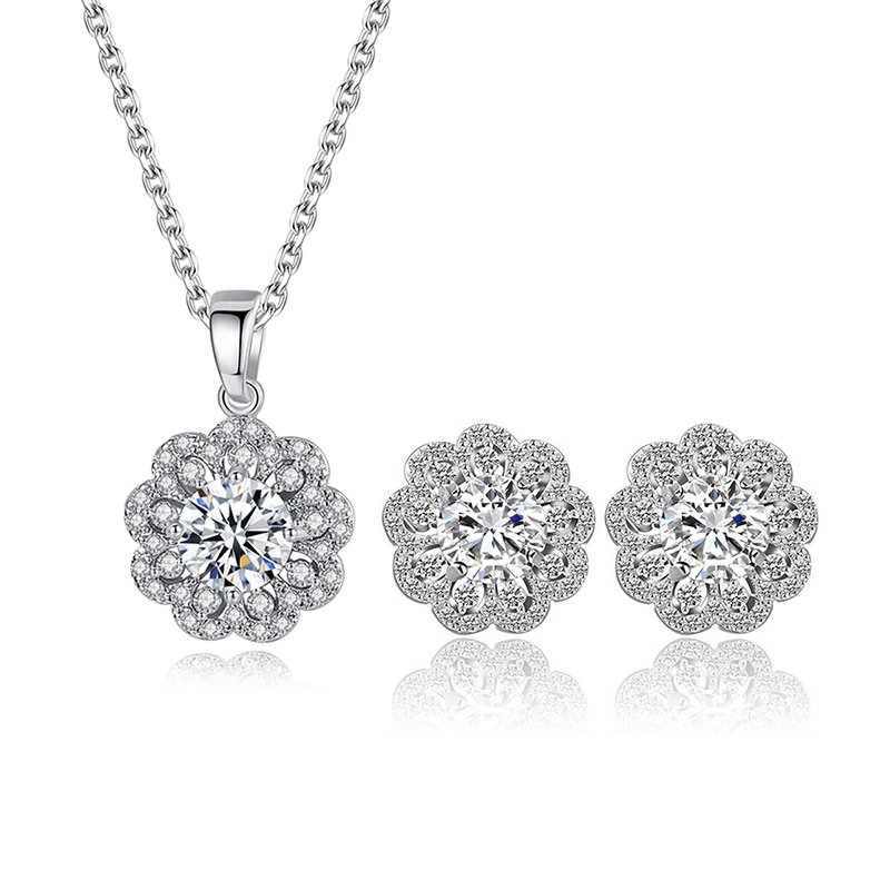 WS167- White Pendant and Earring Set for Women — image 9