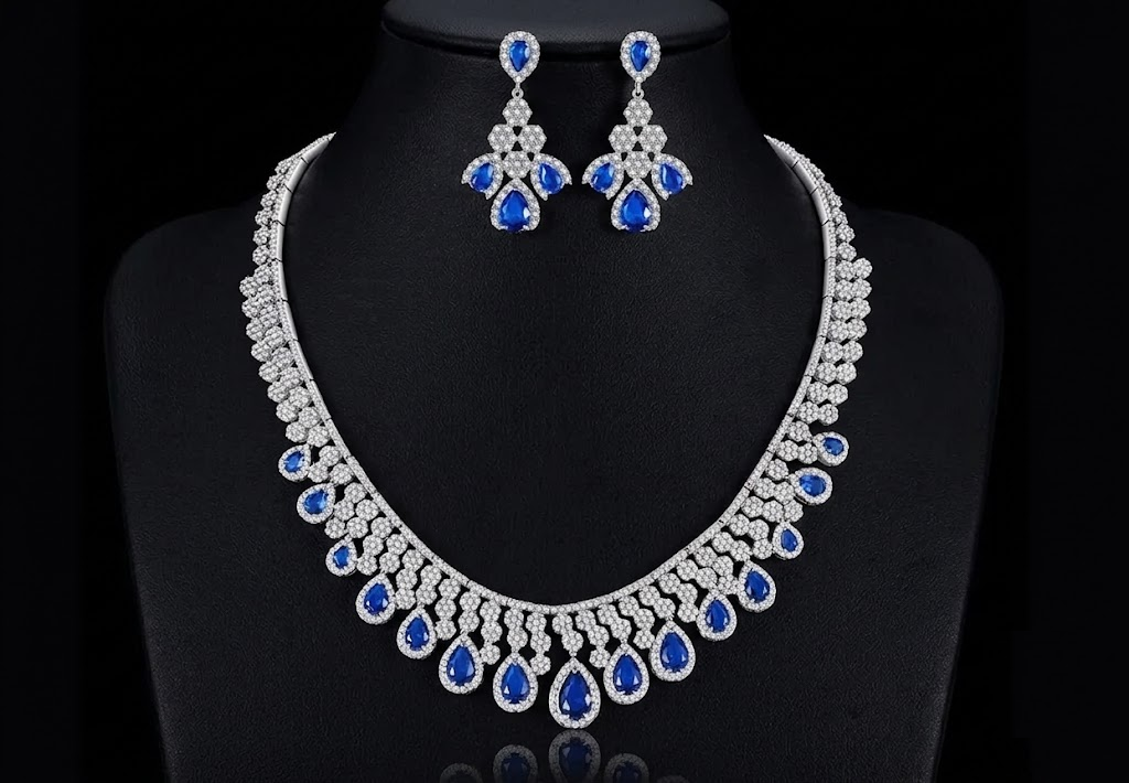 WS198 Blue Women Set Luxury