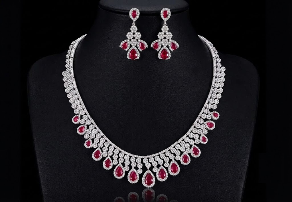 WS198 Red Women Set Luxury