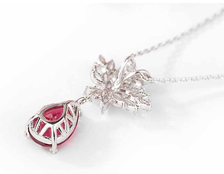 WS208 - Red Pendant and Earring Set for Women — image 5
