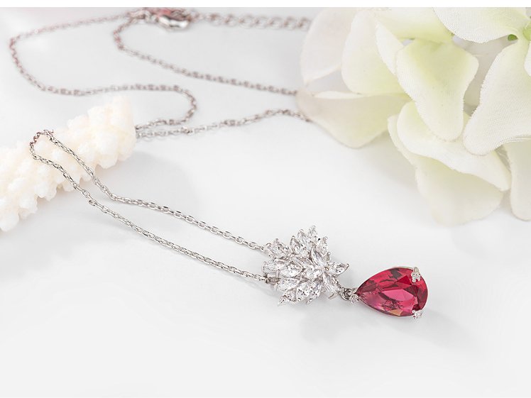 WS208 - White Pendant and Earring Set for Women — image 6