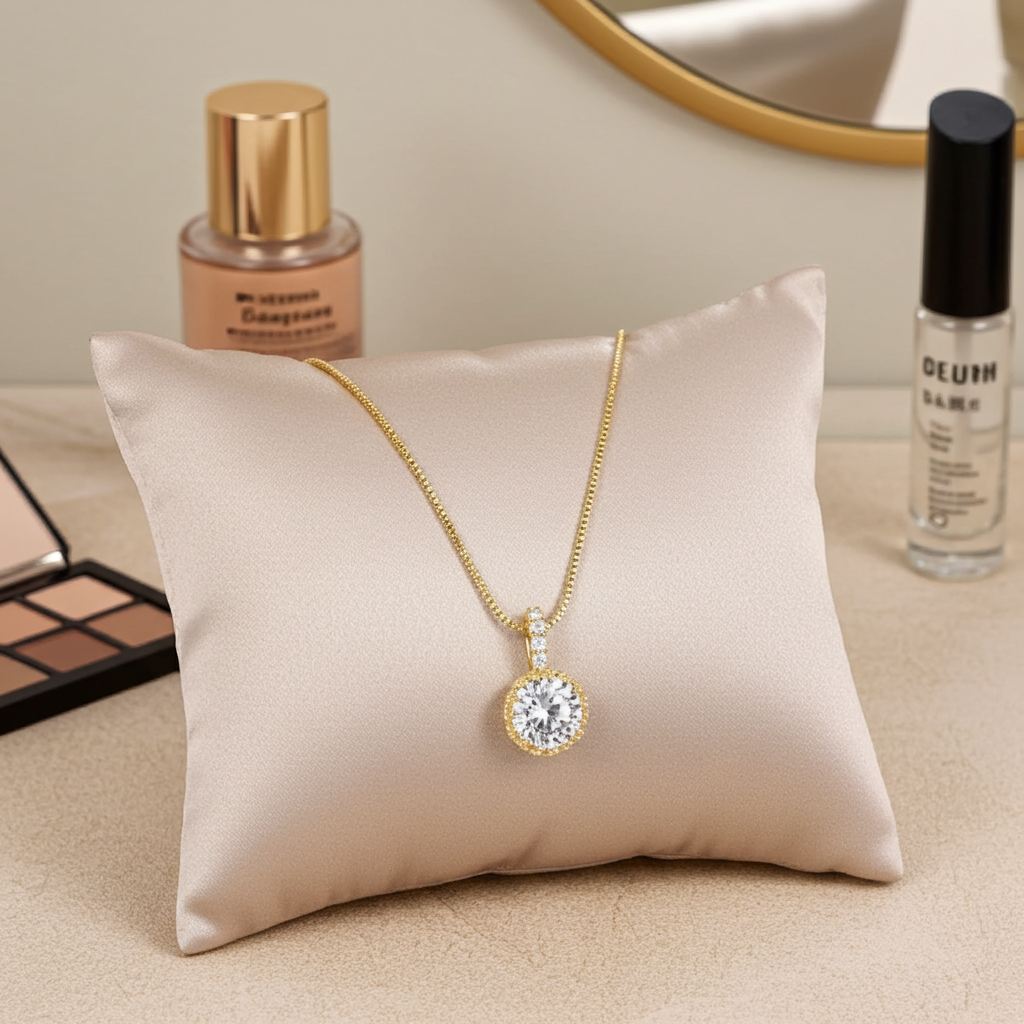 WS212- Golden Pendant and Earring Set for Women — image 6