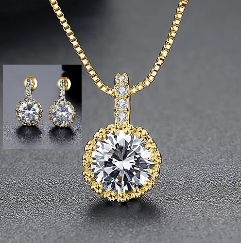 WS212- Silver Pendant and Earring Set for Women — image 7