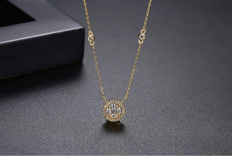 WS222 - Golden Pendant and Earring Set for Women — image 7