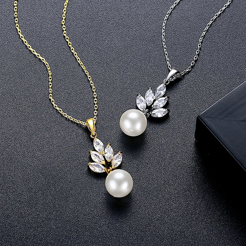 WS245 - Golden Pendant and Earring Set for Women