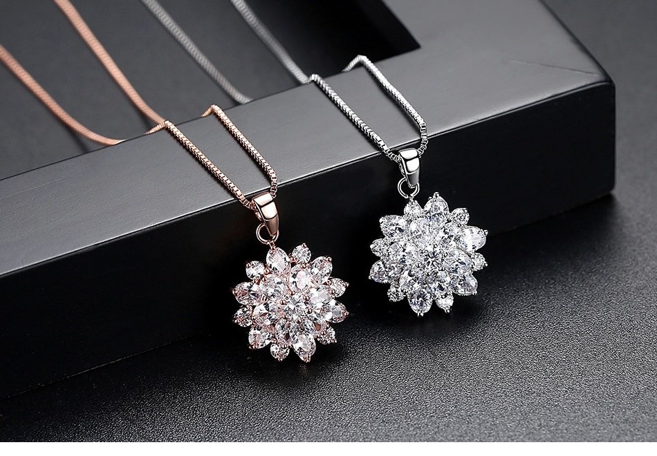 WS27- White Pendant and Earring Set for Women