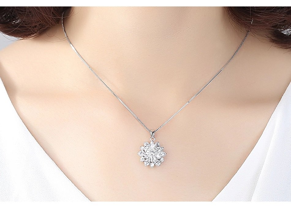 WS27- White Pendant and Earring Set for Women — image 3