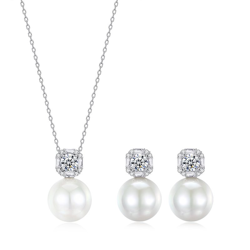 WS294- Silver Pendant and Earring Set for women