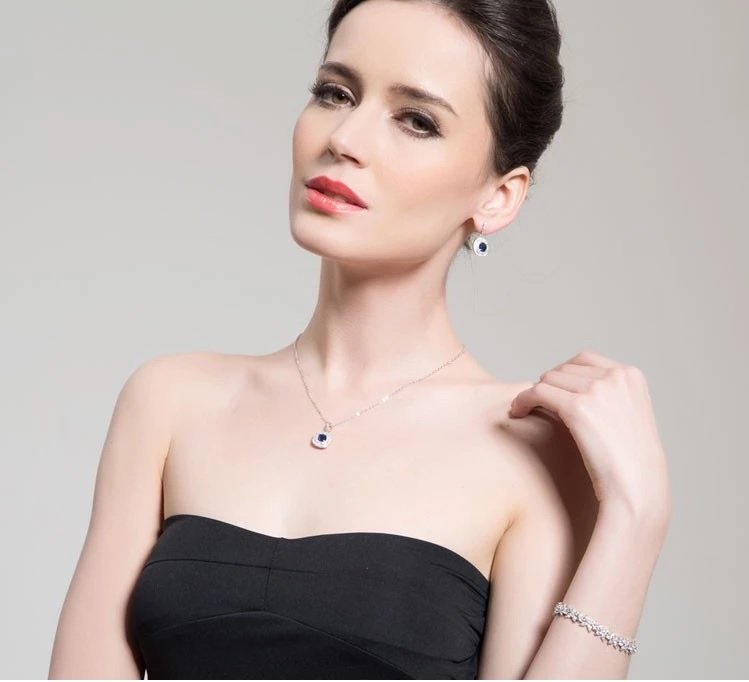 WS56 - Green Pendant and Earring Set for Women — image 5